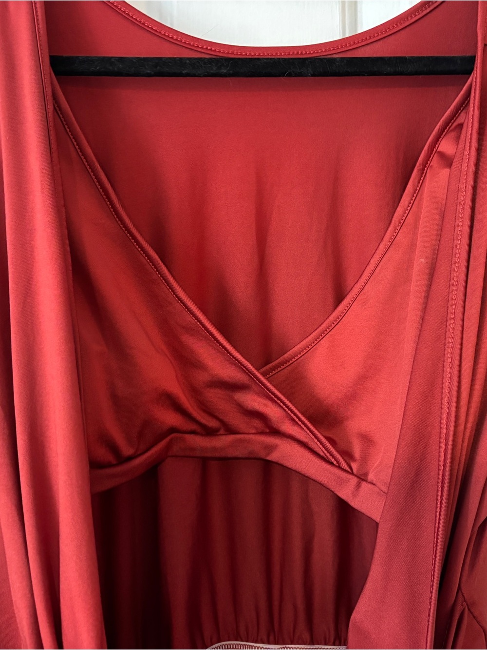 Rust Ruffled Romper - Picture 2 of 5